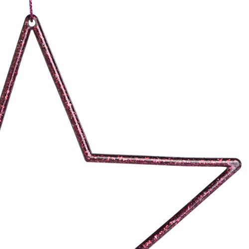 Artikel Deko Stern Berry Weihnachtsdeko Hängend Glitter Ø18cm 8 Stück Set