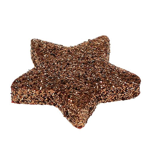 Floristik24 Deko Sterne Mini 2,5cm Kupfer, Glimmer 100St