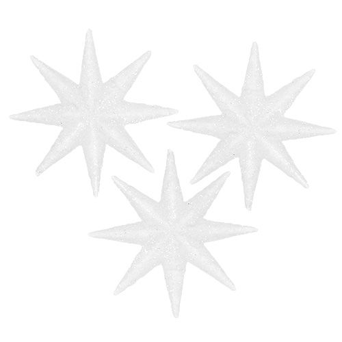 Floristik24 Deko-Sterne Weiß Ø5cm 20St