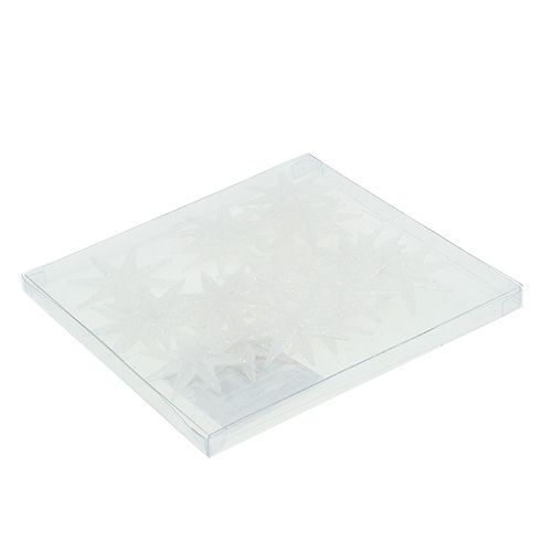 Floristik24 Deko-Sterne Weiß Ø5cm 20 St