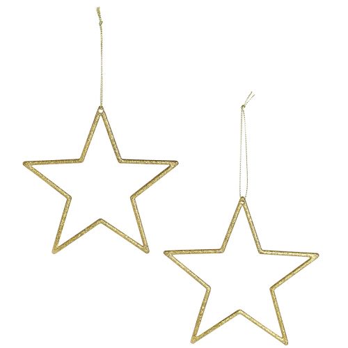 Artikel Deko Sterne zum Hängen Baumschmuck Gold Ø12cm 12 St – Glänzende Weihnachtsdeko