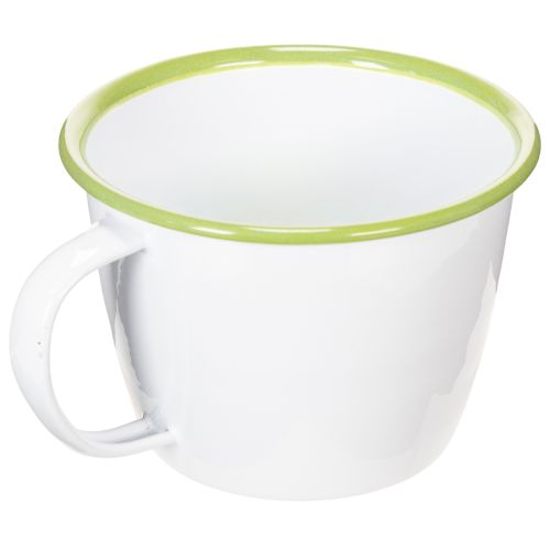 Deko Tasse Pflanztopf emailliert Ø11cm H8cm | Floristik24.de