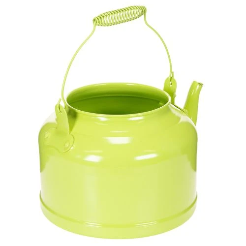 Deko-Teekanne Metall Apfelgrün - Blumen-Übertopf - Ø20cm H15cm - Vielseitige Gartendeko und Geschenkidee | Floristik24.de