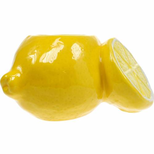 Floristik24 Deko-Topf Zitrone Vase Zitrusfrucht Keramik Sommerdeko