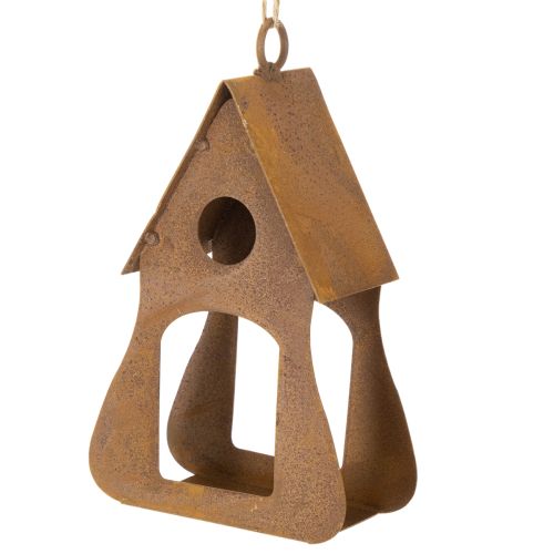 Deko Vogelhäuschen zum Hängen, Vogelhaus Rost Deko 17,5cm | Floristik24.de