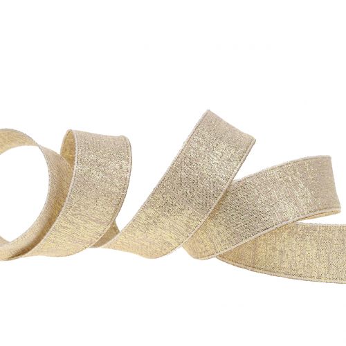 Artikel Deko Band mit Glimmer Gold 25mm 20m