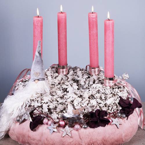 Floristik24 Deko Fellband Rosa 15cm x 200cm