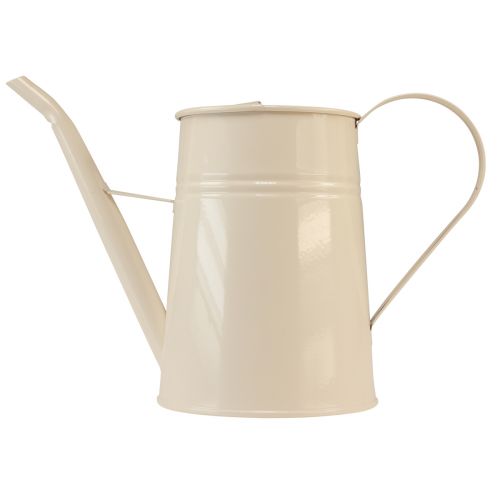 Artikel Vintage Deko Gießkanne aus Metall in Creme, Zimmergießkanne für Pflanzen & Trockenblumen, 23cm 1,7L