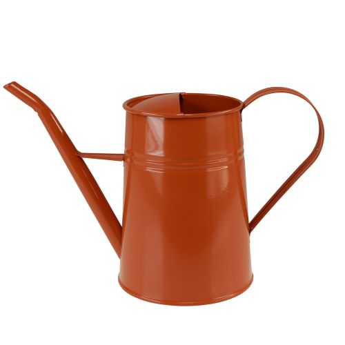 Floristik24 Gießkanne Dekorativ Metall Orangebraun 1,7L Vintage Stil für Pflanzen & Trockenblumen H23cm