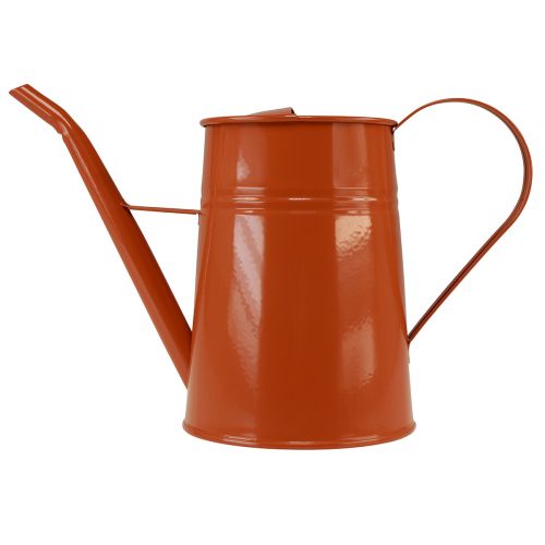 Artikel Gießkanne Dekorativ Metall Orangebraun 1,7L Vintage Stil für Pflanzen & Trockenblumen H23cm