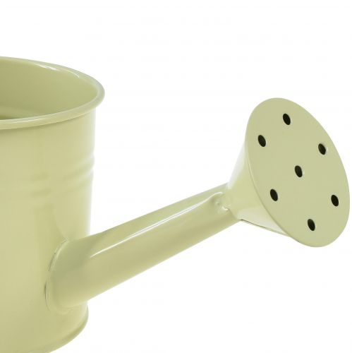 Artikel Deko Gießkanne Set in Pastell Lachs, Grün, Gelbgrün - Metall Übertopf Ø11cm H10cm 8 Stück