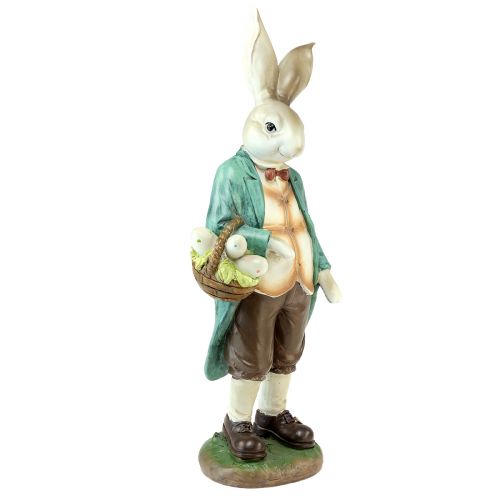 Floristik24 Deko Hase Hasenmann Korb Ostereier Dekofigur H39cm