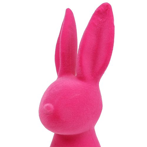 Floristik24 Deko Hase beflockt Pink 30cm 2St