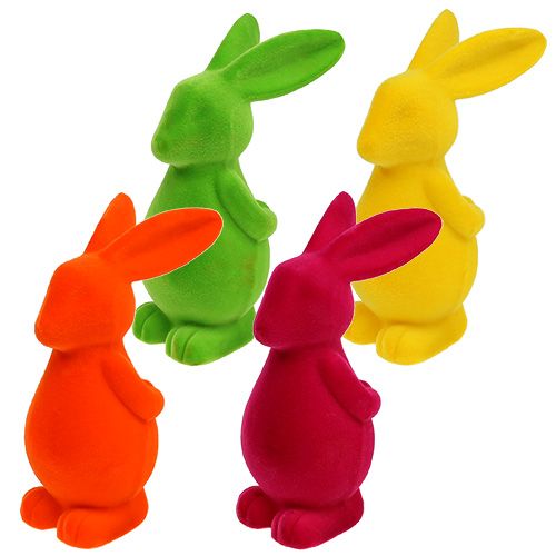 Deko-Hase farbig sort. 23cm 4St