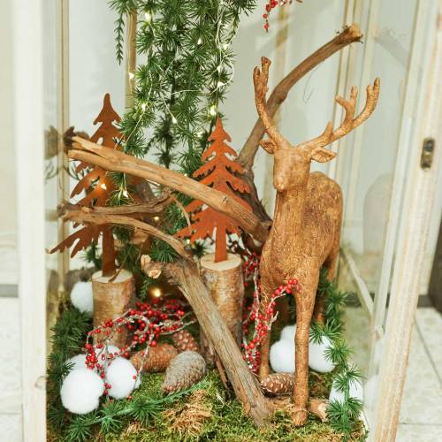 Floristik24 Deko Hirsch Rinde-Optik H32cm