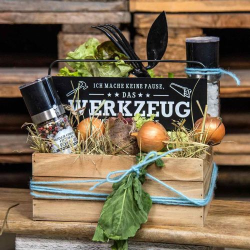 Floristik24 Deko Holzkiste Werkzeugkasten Bastelkiste 26×18×23,5cm