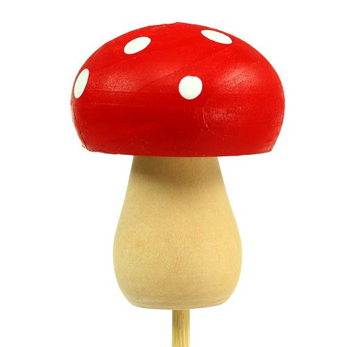 Floristik24 Deko-Pilz Fliegenpilz-Stecker Rot 3,5cm L30cm 12St