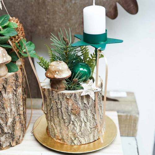 Floristik24 Deko Pilz Holz Natur 5cm 6St