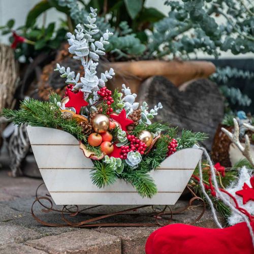 Floristik24 Deko Schlitten Holz Weihnachtsschlitten Natur 36×13×21cm