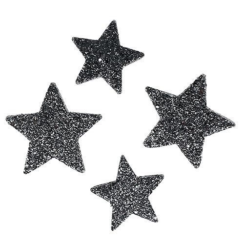 Deko-Sterne zum Streuen 4-5cm Schwarz 40St