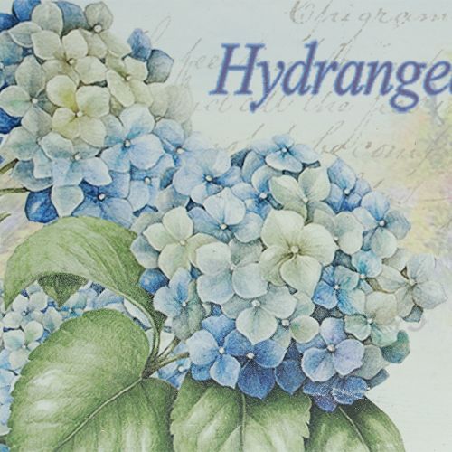 Artikel Deko Tablett Hortensien Kunststoff Tablett Weiß 39×27,5cm