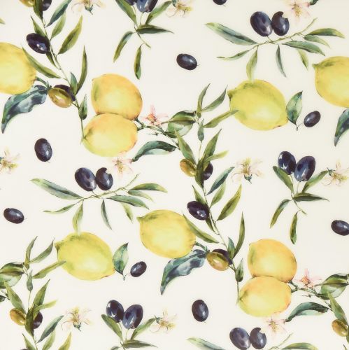 Floristik24 Deko Tablett Weiß Tablett Oliven und Zitronen Holz Ø35cm