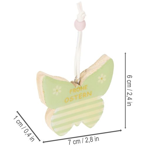 Artikel Osterdeko zum Hängen Osterfiguren Anhänger Holz Pastellfarbe 7cm 6St