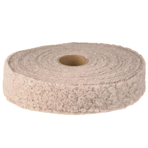 Artikel Dekoband Altrosa Breites Geschenkband Wolloptik 40mm 8m