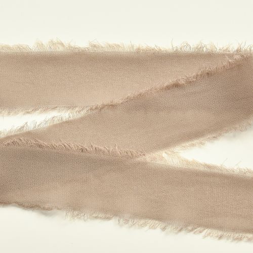 Artikel Dekoband Braun Chiffonband Schlammbraun 40mm 15m