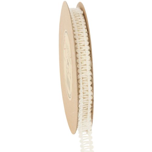 Floristik24 Dekoband Jute, Natürliches Geschenkband Cremeweiß 15mm 15m