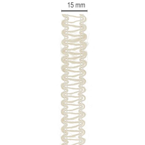 Artikel Dekoband Jute, Natürliches Geschenkband Cremeweiß 15mm 15m