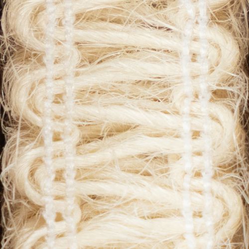 Artikel Dekoband Jute, Natürliches Geschenkband Cremeweiß 15mm 15m