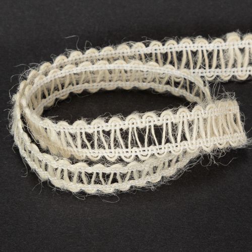 Artikel Dekoband Jute, Natürliches Geschenkband Cremeweiß 15mm 15m