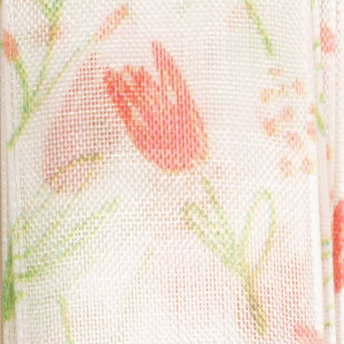 Artikel Geschenkband Tulpenmuster kreativ für besondere Anlässe und saisonale Dekoration 2,5cm 18m