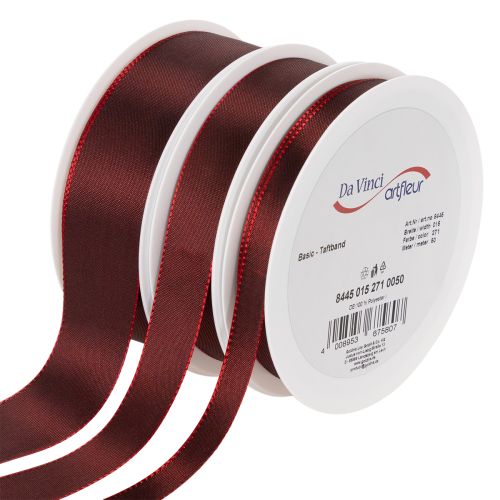 Schmuckband Taftband Rot Verschiedene Breiten 50m kaufen | Floristik24.de