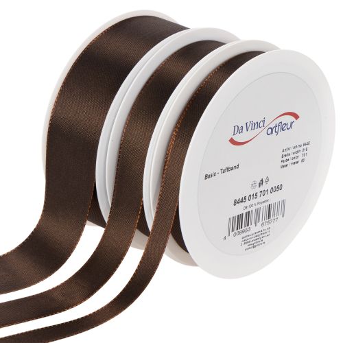 Schmuckband Taftband Braun Verschiedene Breiten 50m