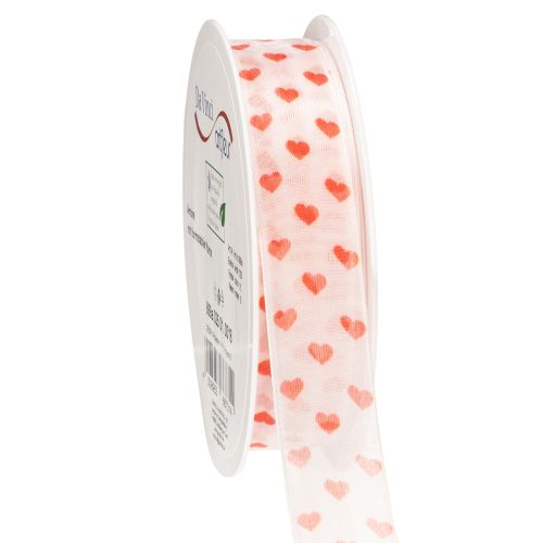 Geschenkband Herzen ideal für kreative Verpackungsideen und persönliche Geschenke 2,5 cm 15m