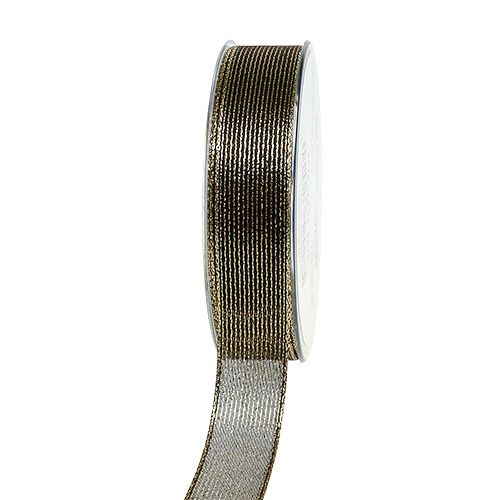 Dekoband mit Lurexstreifen Schwarz 25mm 20m kaufen | Floristik24.de