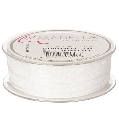 Artikel Dekorationsband festlich zur Verzierung von Geschenken und Bastelprojekten 1,5cm 20m