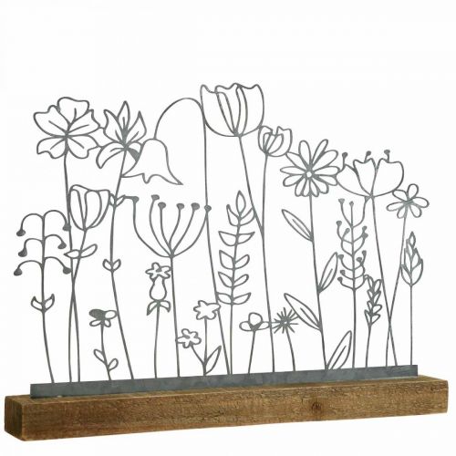 Aufsteller Metall Deko Tischdeko Blumenwiese 37×5×27,5cm