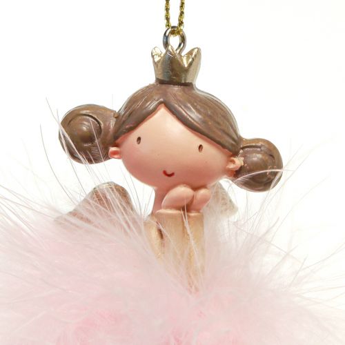 Artikel Dekofigur Engel Prinzessin Christbaumschmuck Weiß, Rosa 12cm 2 St