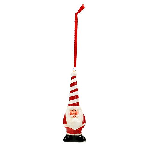 Floristik24 Weihnachtsmann Keramik Dekofigur Santa zum Hängen 11cm 1 St