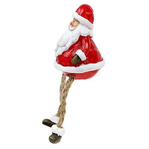 Floristik24 Dekofigur Weihnachtsmann sitzend 6,5cm L10cm 4St