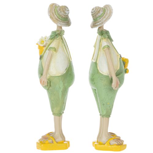 Dekofiguren Gärtner Tischdeko Sommer Grün Gelb 16,5×5,5cm 2St | Floristik24.de