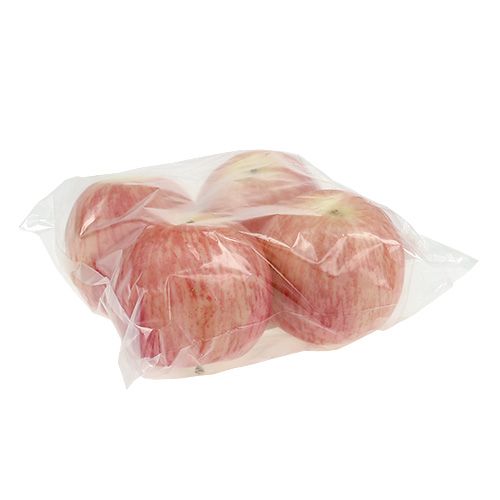 Floristik24 Dekofrüchte Deko-Apfel rot-orange Ø9cm 4St