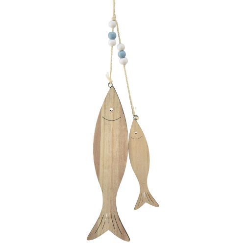 Floristik24 Dekohänger Holz Fisch Deko Streifen 11,5/20cm 2er-Set
