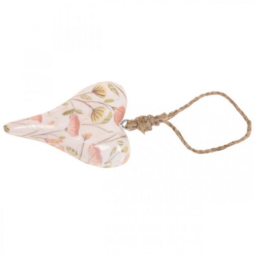 Floristik24 Dekohänger Holz Herz Deko Anhänger Motiv Blumen 7x10x2,5cm