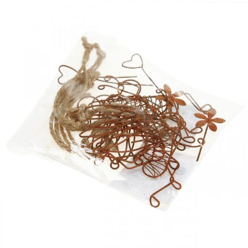 Floristik24 Dekohänger Metall Bienen Deko Anhänger Rost 9x6,5cm 6St