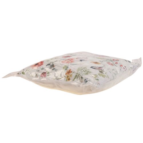 Floristik24 Dekokissen Sommer Zierkissen mit Blumen/Vögeln 37x37cm