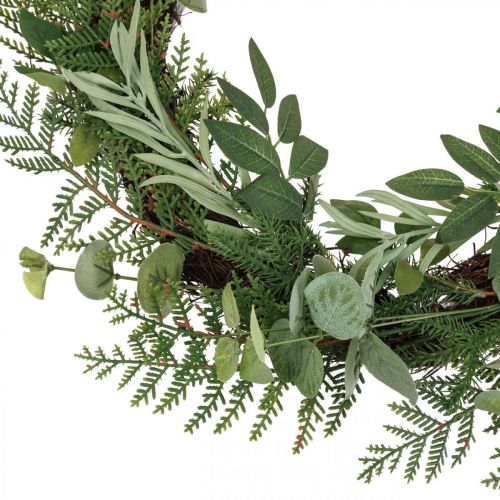 Artikel Dekokranz Künstlicher Kranz Eukalyptus Tanne Olive Ø45cm